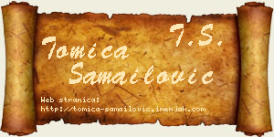Tomica Samailović vizit kartica